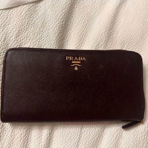 Prada Burgundy Wallet